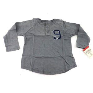 Oshkosh 3 Button Long Sleeve Tee 4T HT 39.5-42" NWT
